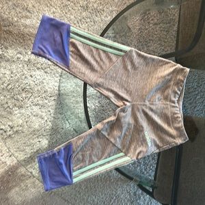 Gray adidas capris, girls size 7/8